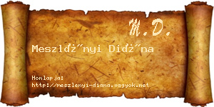 Meszlényi Diána névjegykártya