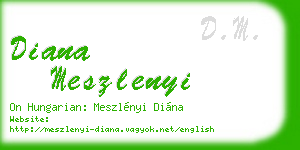diana meszlenyi business card